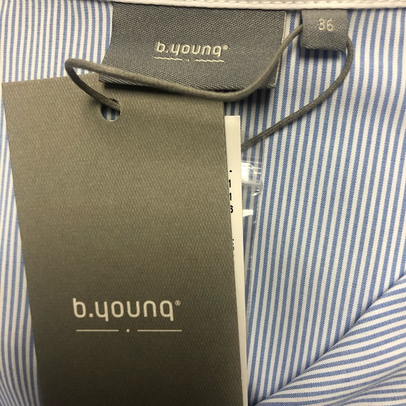 NWT b.young Asymmetrical Dress Shirt - Picture 8 of 8